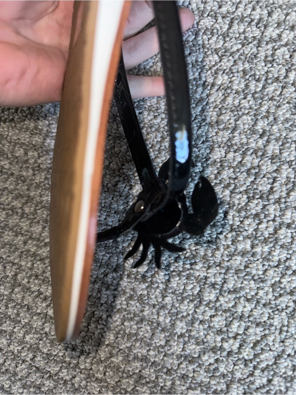 Coach Women's Black Marina Crab Sandals - Tan Insole - Picture 6 of 10